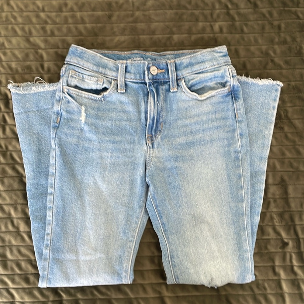 Girls distressed flare leg jeans